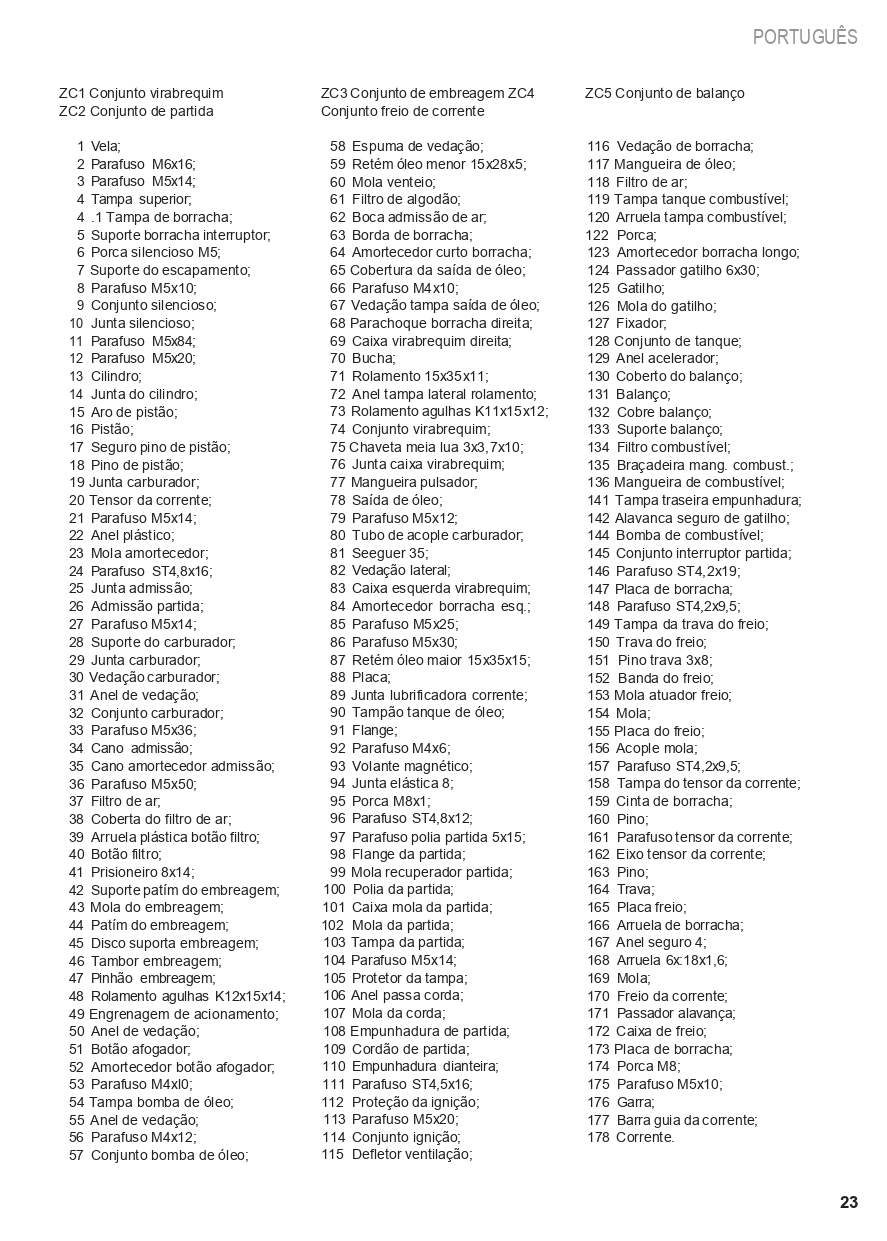 Motoserra 18 1,7 Kw 45 Cc Comprimento Do Sabre 45,7 Cm Gamma 9027Br_page-0002