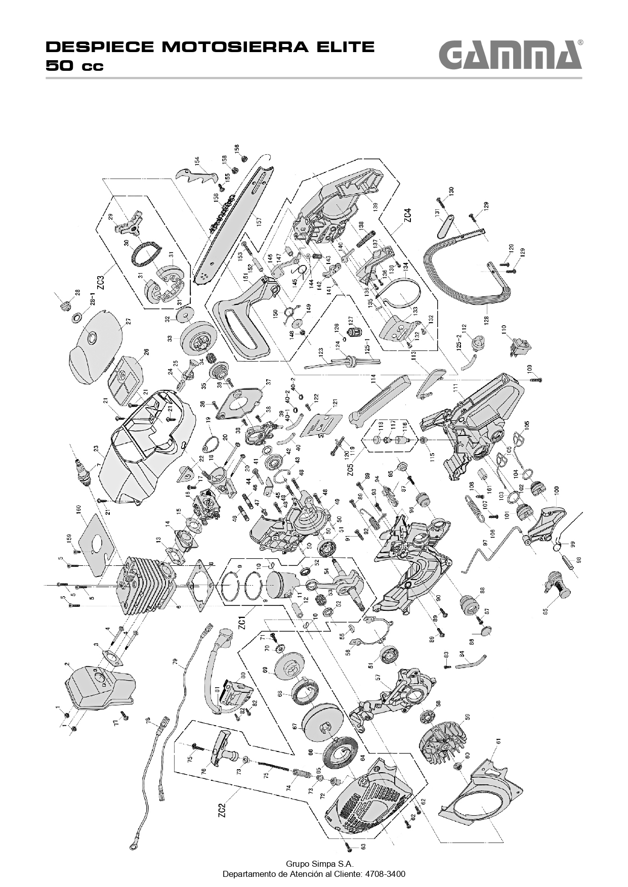 Motoserra Elite 20 2 Kw 49,3 Cc Comp Do Sabre 50 Cm Gamma 9032Br_page-0001