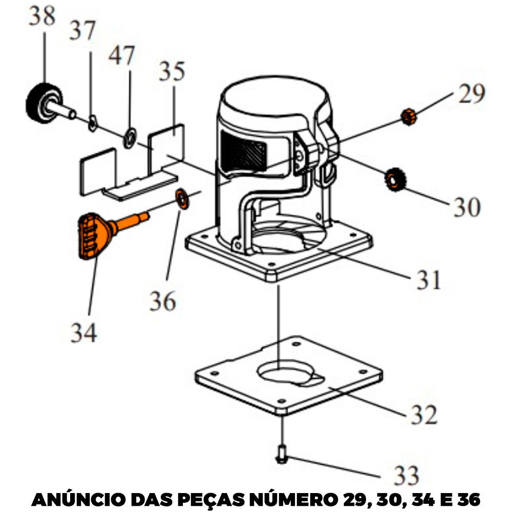 Kit de Regulagem de Altura P/ Tupia St55 Stanley - Imagem 5