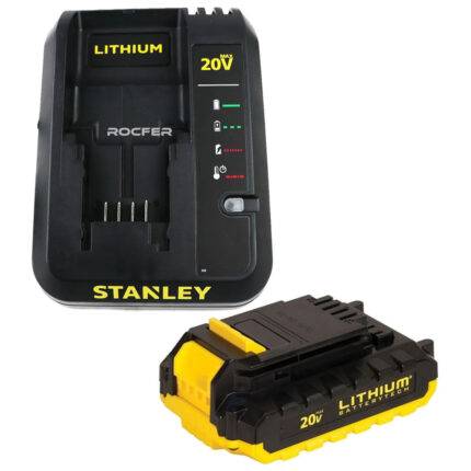 Kit Carregador 20v Bivolt + Bateria 20v 1,3ah Lítio-ion Stanley