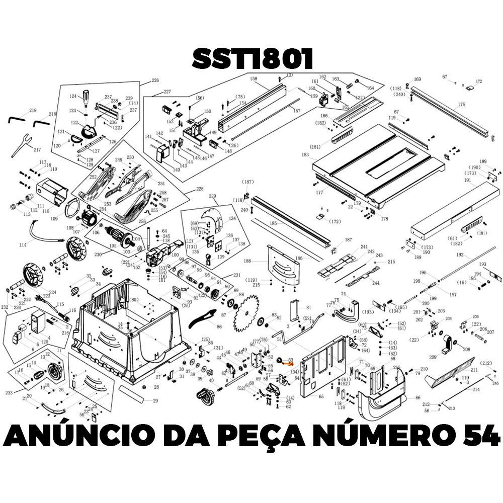Par de Parafuso P/ Serra de Bancada Sst1801 Stanley - Imagem 2