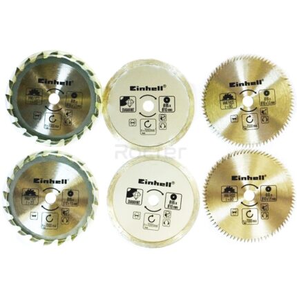 Kit 6 Discos 85x10mm P/ Mini Serra Circular de Mão Bt-cs 860 Einhell 4502128