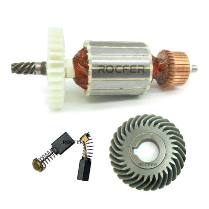 Kit Rotor 220v + Par de Carvão + Engrenagem P/ Serra Esquadria Tc-sm 2534 Dual Einhell