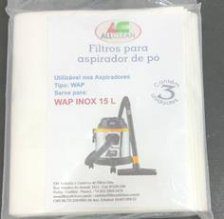 Saco para Pó Descartável para Aspirador de Pó Gtw Inox 15 110/127v Wap Fw010660