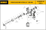 Anel Retenção P/ Parafusadeira de Impacto Dcf860 Dewalt Na549696 - Imagem 3