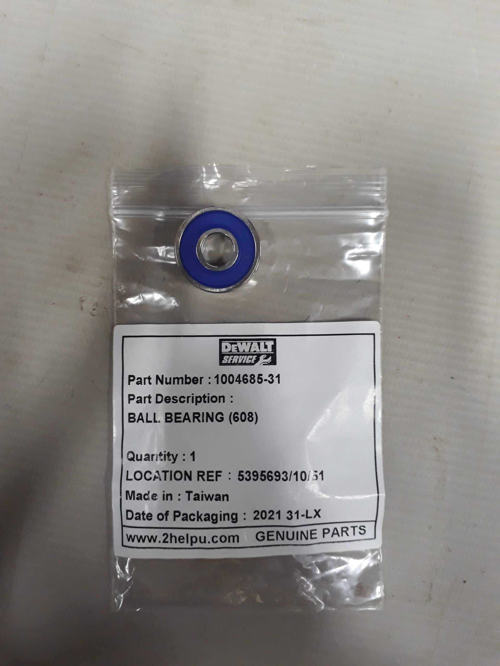 1004685-31 Rolamento De Esferas Para Furadeira Dwe1622-b2 Dewalt 1004685-31 - Imagem 1