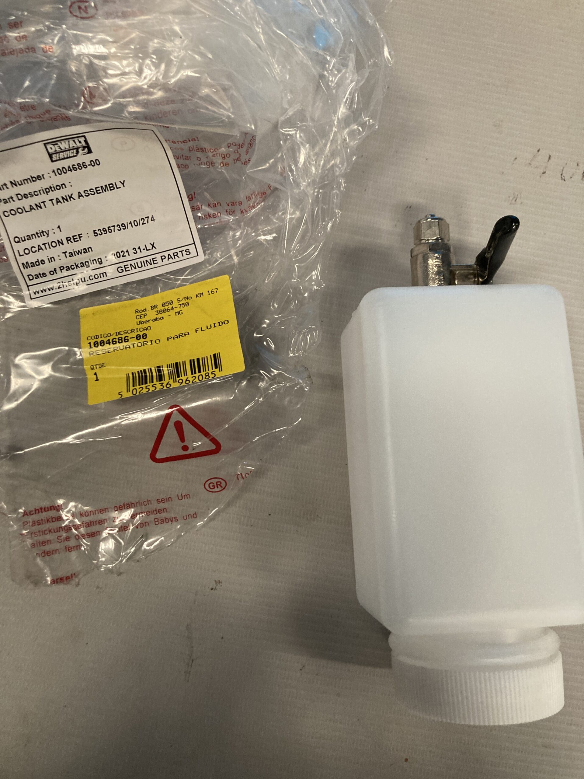 1004686-00 Reservatorio Para Fluido Para Furadeira Dwe1622-b2 Dewalt 1004686-00 - Imagem 1