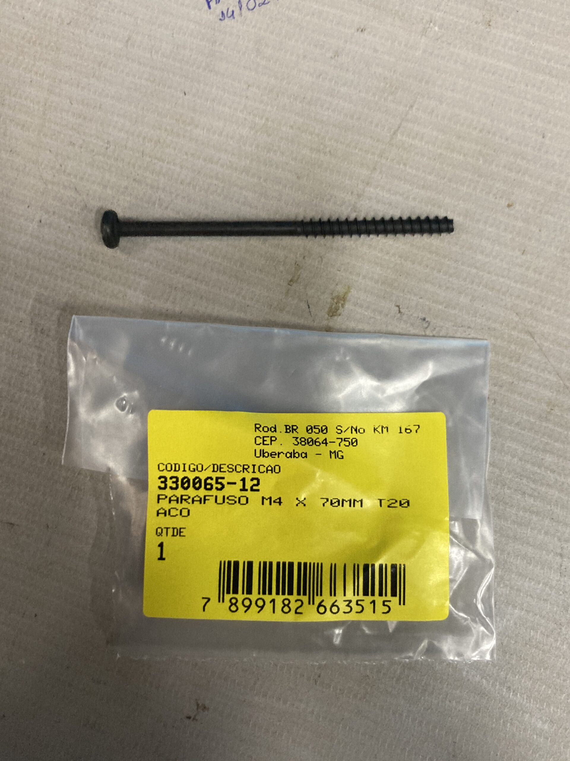 330065-12 Parafuso M4 X 70mm T20aco Para Martelo Perfurador D25614-b2 Dewalt 330065-12 - Imagem 1