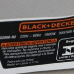 Etiq. De Especif. Hg2000-b2 Para Soprador Térmico Hg2000-b2 Black+decker 5140061-54