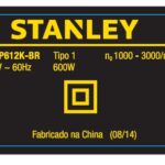 Etiq. Especif. Stgp612-br Tipo1 Para Politriz Stgp612k-br Stanley 5140167-45