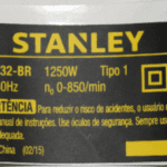Etiq. Especif. Sthr1232k-br Tipo1 Para Martelete Sthr1232k-br Stanley 5140168-61