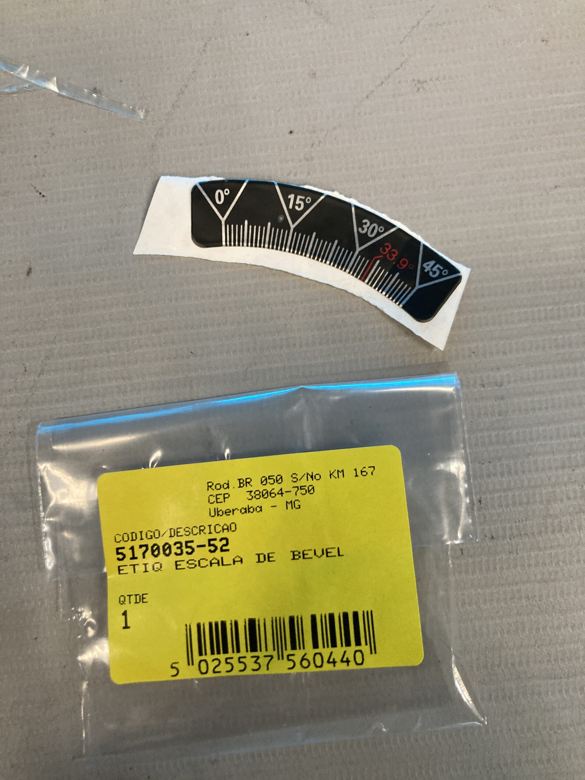 5170035-52 Etiq Escala De Bevel Para Serra Esquadria Sm16-b2 Stanley 5170035-52 - Imagem 1