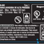 Etiq Especif Bepwb1740b2 Para Lavadora De Alta Pressão Bepwb1740-b2 Black+decker 5170087-84