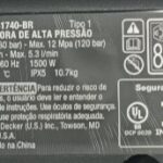 Etiq Especif Bepwb1740br Para Lavadora De Alta Pressão Bepwb1740-br Black+decker 5170087-85