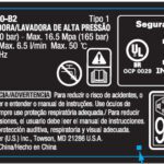 Etiq Especif Bepwb2400 Para Lavadora De Alta Pressão Bepwb2400-b2 Black+decker 5170087-88