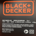 Etiqueta De Classificação Para Serra De Mesa Ou Bancada Bes71800tss-br Black+decker 5170107-42