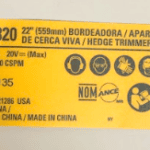 Etiq. Especif Dcht820 T1 Para Aparador De Cerca Viva Dcht820 Dewalt 90628895
