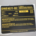 Etiq. Especif. Dwe4577-b2 Tipo 1 Para Esmerilhadeira Angular Dwe4577-b2 Dewalt N145065