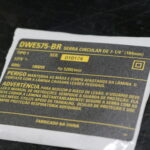 Etiq. Especif. Dwe575-brtipo 1 Para Serra Circular Dwe575-br Dewalt N157825