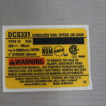 Etiq Especific Dcs331_tipo12 Para Serra Tico-tico Dcs331-b3 Dewalt N492678