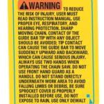 Etiqueta De Instrucao Para Motosserra Dccs620 Dewalt N520889