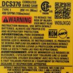 Etiq Especif Dcs376btipo 1 Para Serra De Fita Dcs376b Dewalt N592409