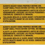 Etiqueta De Aviso Para Serra Esquadria Dws780-b2 Dewalt N627018