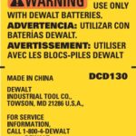 Etiq. De Aviso Para Parafusadeira Bateria 60v Dcd130 Dewalt N657854