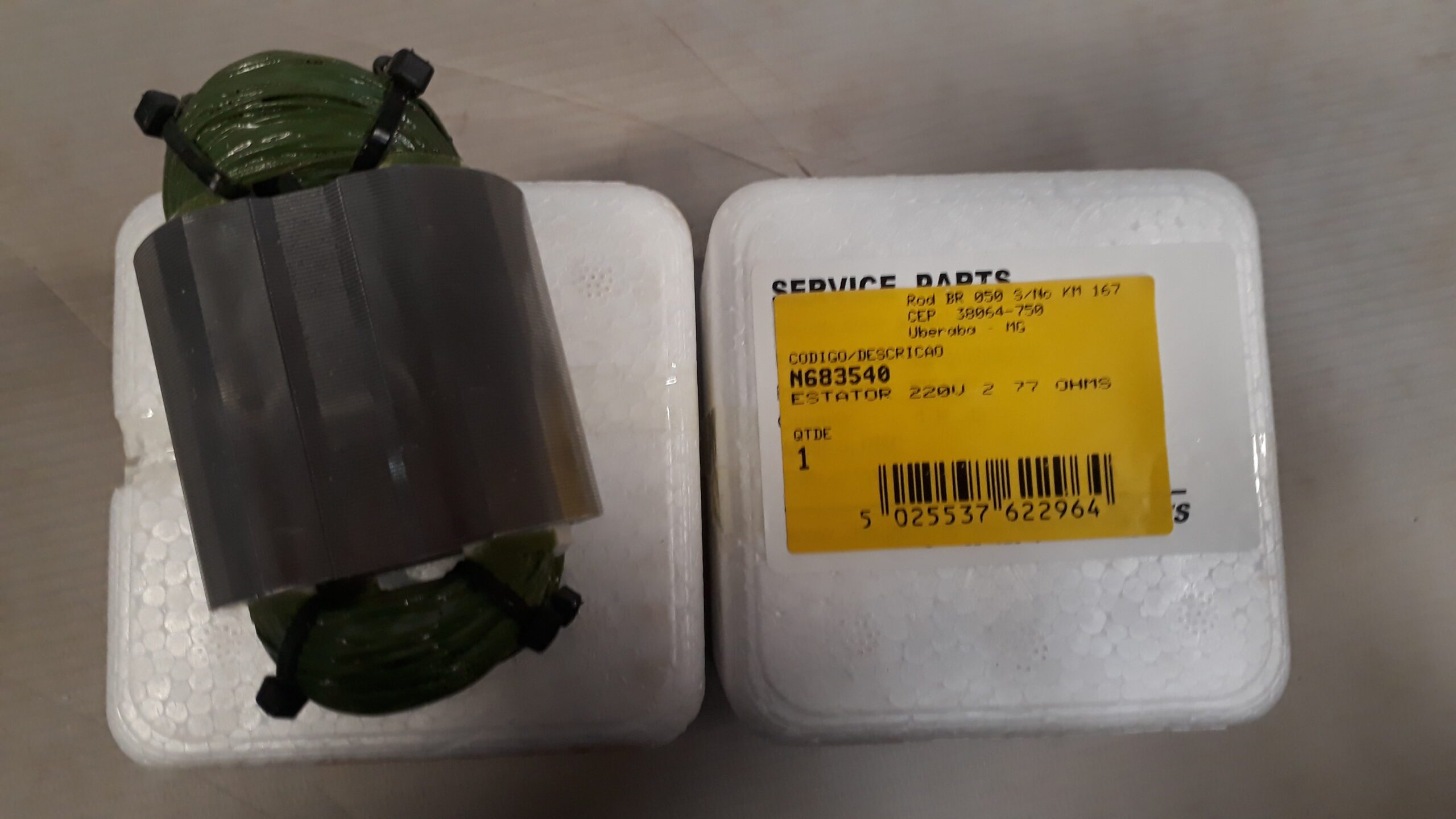 N683540 Estator 220v 2.77 Ohms Para Esmerilhadeira Angular Sg6115-b2 Stanley N683540 - Imagem 1