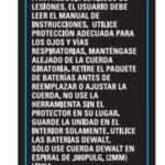 Etiq. De Aviso Para Aparador De Grama Dcst922be Dewalt N748498