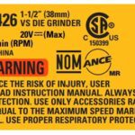 Etiq. Especif.dcg426t1 Para Retificadeira Dcg426-b2 Dewalt N795889