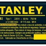 Etiq. Especificacao Sg7115-b2 Tipo1 Para Esmerilhadeira Angular Sg7115-b2 Stanley N845696