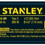 Etiqueta Especif. Stgs9115-br_tipo3 Para Esmerilhadeira Angular Stgs9115-br Stanley N845763