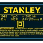 Etiqueta De Especif.stgs9115-b2_tipo3 Para Esmerilhadeira Angular Stgs9115-b2 Stanley N845767