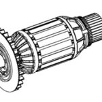 Conj. Rotor Com Rolamento Para Esmerilhadeira Angular Dwe490-br Dewalt N919714