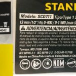 Etiq. Espec. Scd711 Para Parafusadeira Bateria 20v Scd711-br Stanley N921528