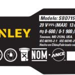 Etiq Especif Sbd715 Para Parafusadeira Bateria 20v Sbd715 Stanley N923009