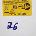 Etiq Advertencia Para Parafusadeira Bateria 12v Dcf801 Dewalt Na025868