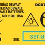 Etiqueta Para Parafusadeira Bateria 12v Dcd706 Dewalt Na026095