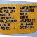 Etiqueta-warning Para Recortadora Dce555b-b3 Dewalt Na044382