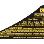 Etiq. Espec. Dwe7492-b2tipo3 Para Serra De Mesa Ou Bancada Dwe7492-b2 Dewalt Na096489