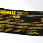 Etiq Especif D25911-b2tipo 1 Para Martelo Demolidor D25911-b2 Dewalt Na149487
