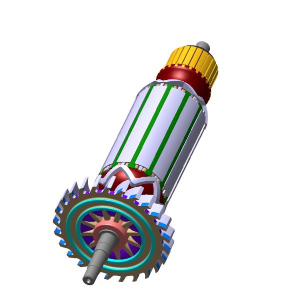 NA160492 Conj. Rotor C/ Rolamento 220v Para Esmerilhadeira Angular Dwe4120b2 Dewalt Na160492 - Imagem 1