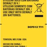 Etiq. Informativa Para Chave Catraca Dcf512 Dewalt Na169473