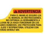 Etiqueta Para Serra Esquadria Dcs781 Dewalt Na173712