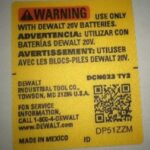 Etiqueta De Advertencia Para Pinador Dcn623b Dewalt Na209136