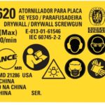 Etiq. Especif. Dcf620btipo 1 Para Parafusadeira Bateria 20v Dcf620b Dewalt Na229500