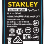 Etiq Especificacao Sbc550 T1 Para Serra Circular Sbc550 Stanley Na246358
