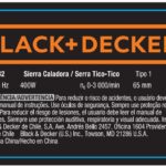 Etiq. Especif. Bes603-b2tipo 1 Para Serra Tico-tico Bes603-b2 Black+decker Na352922