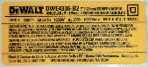 Etiq Especif Dwe4336-b2tipo 4 Para Esmerilhadeira Angular Dwe4336-b2 Dewalt Na375097